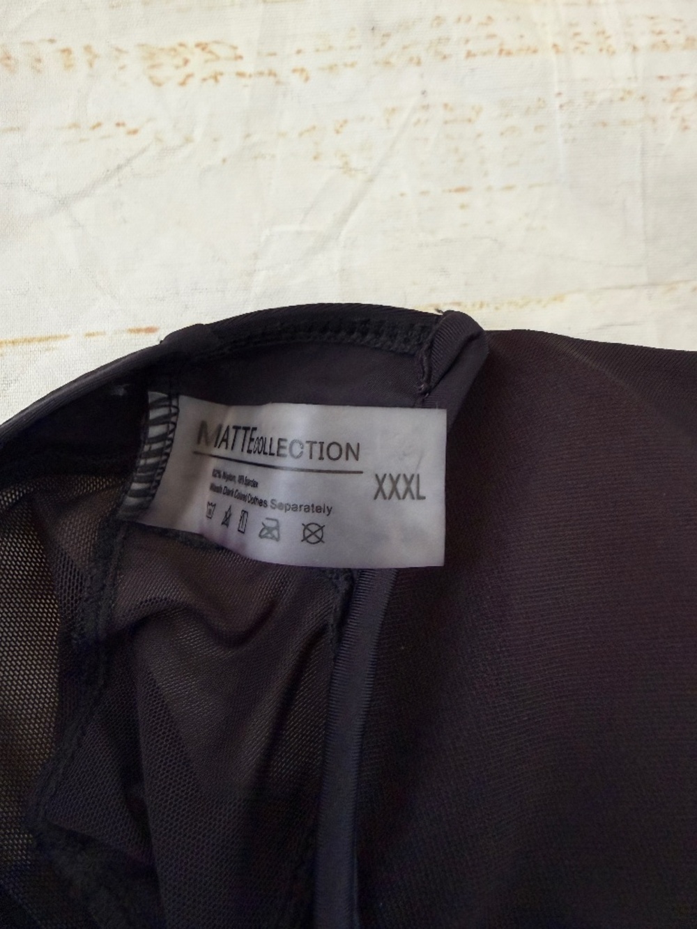 Matte Collection Black One Piece Swimsuit | XXXL | NWT - Picture 6 of 7